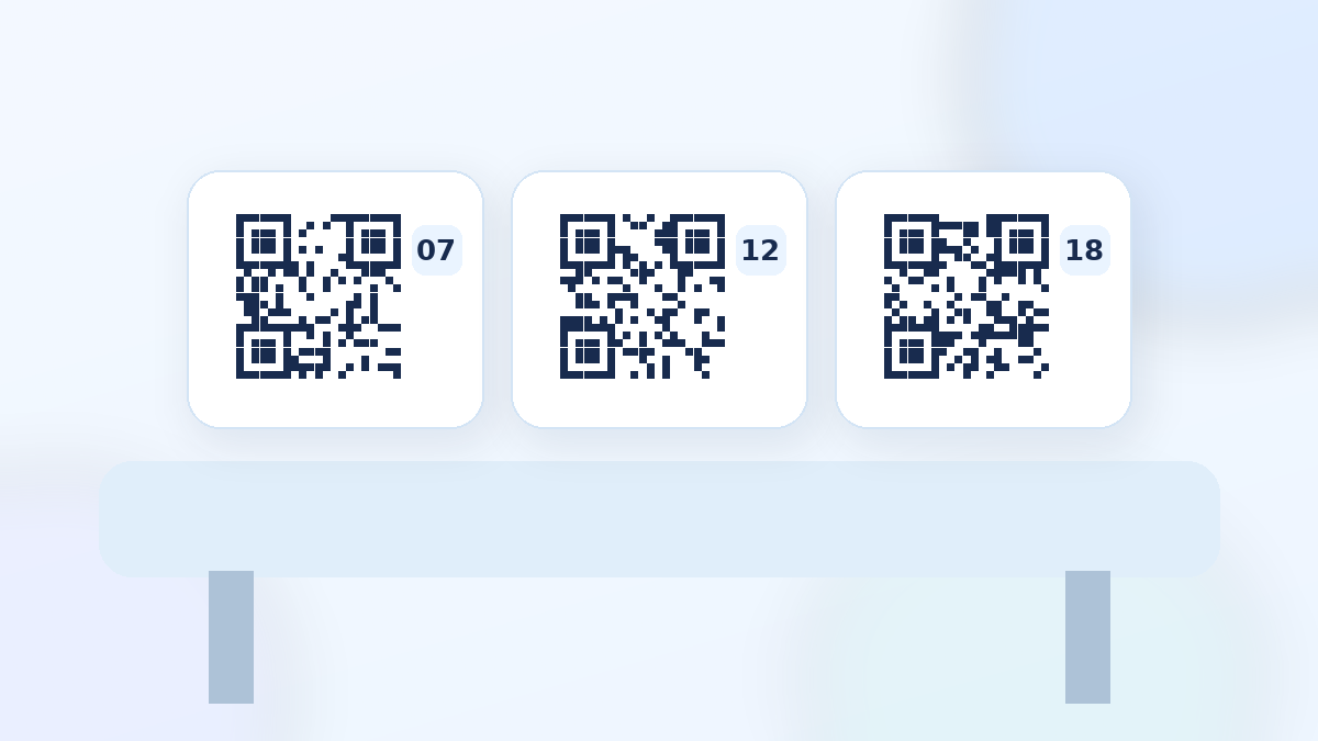 QR-коды для столиков ресторана и кафе с нумерацией